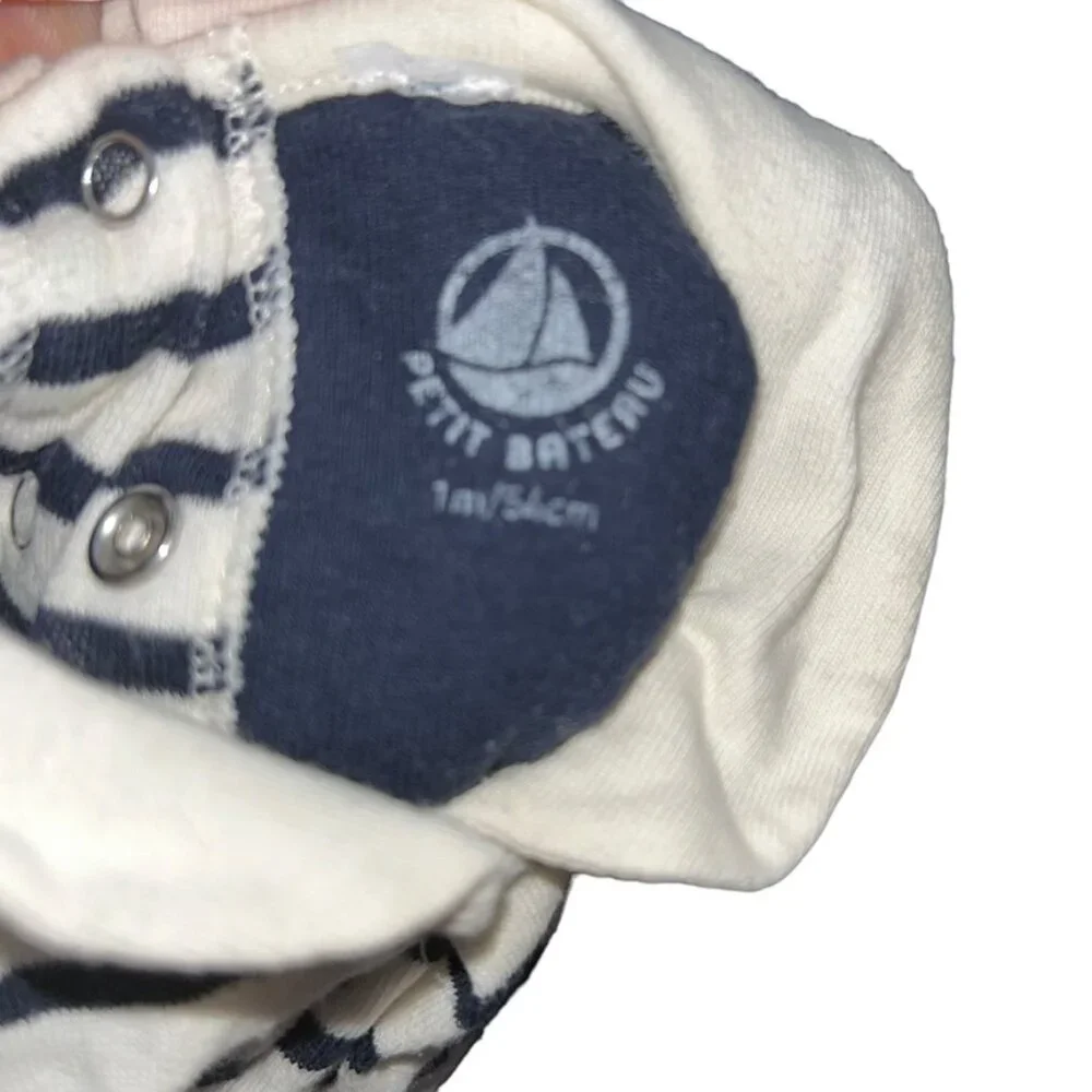 petit Bateau paris france French Breton Nautical stripe top/pants one pi…